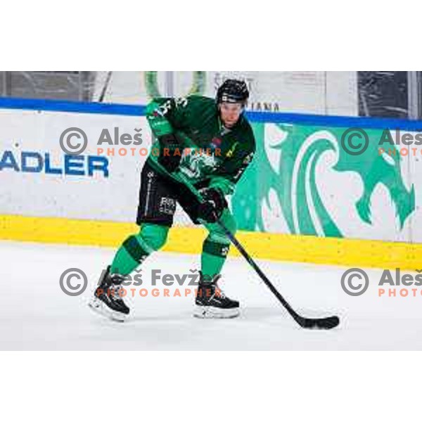 Robert Sabolic of SZ Olimpija in action during IceHL 2025/2026 ice-hockey match between SZ Olimpija and Sudtirol Alperia in Tivoli Hall, Ljubljana, Slovenia on November 14, 2025