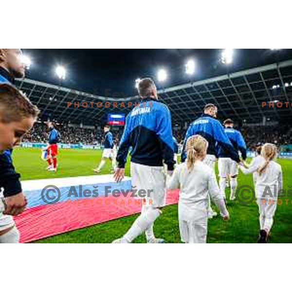 Timi Max Elsnik in action during FIFA World Cup 2026 European Qualifiers match between Slovenia and Kosovo in SRC Stozice, Ljubljana, Slovenia on November 15, 2025
