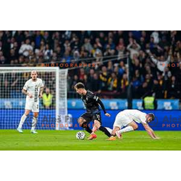 Jaka Bijol in action during FIFA World Cup 2026 European Qualifiers match between Slovenia and Kosovo in SRC Stozice, Ljubljana, Slovenia on November 15, 2025