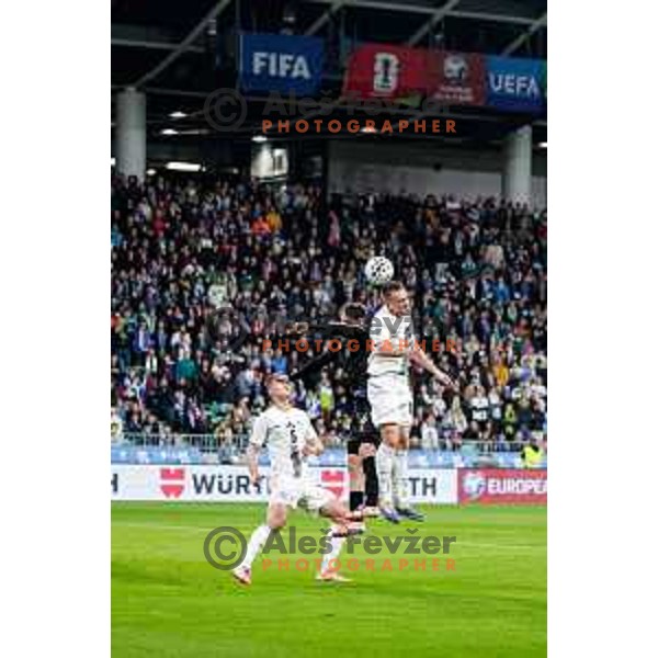 Timi Max Elsnik in action during FIFA World Cup 2026 European Qualifiers match between Slovenia and Kosovo in SRC Stozice, Ljubljana, Slovenia on November 15, 2025