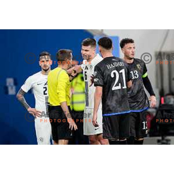 Jaka Bijol in action during FIFA World Cup 2026 European Qualifiers match between Slovenia and Kosovo in SRC Stozice, Ljubljana, Slovenia on Noivember 15, 2025