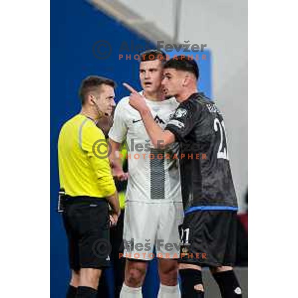 Jaka Bijol in action during FIFA World Cup 2026 European Qualifiers match between Slovenia and Kosovo in SRC Stozice, Ljubljana, Slovenia on Noivember 15, 2025