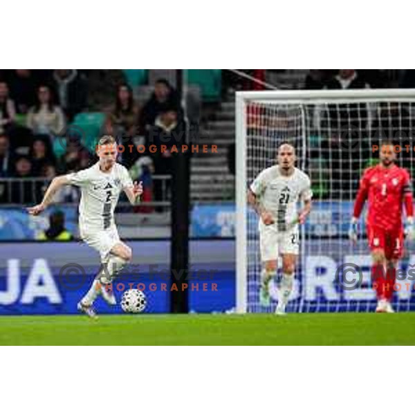 Zan Karnicnik in action during FIFA World Cup 2026 European Qualifiers match between Slovenia and Kosovo in SRC Stozice, Ljubljana, Slovenia on Noivember 15, 2025