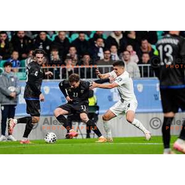 in action during FIFA World Cup 2026 European Qualifiers match between Slovenia and Kosovo in SRC Stozice, Ljubljana, Slovenia on Noivember 15, 2025