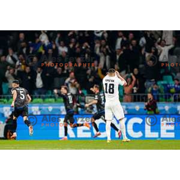 Zan Vipotnik in action during FIFA World Cup 2026 European Qualifiers match between Slovenia and Kosovo in SRC Stozice, Ljubljana, Slovenia on November 15, 2025