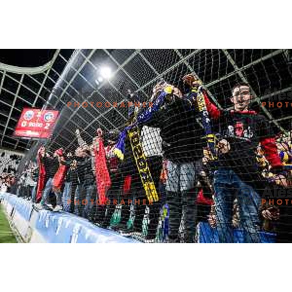 Kosovo fans celebrate victory at FIFA World Cup 2026 European Qualifiers match between Slovenia and Kosovo in SRC Stozice, Ljubljana, Slovenia on November 15, 2025