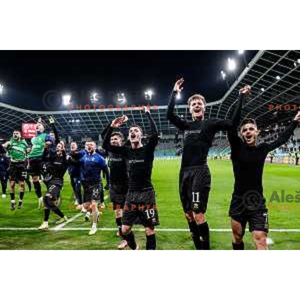 Players of Kosovo celebrate victory at FIFA World Cup 2026 European Qualifiers match between Slovenia and Kosovo in SRC Stozice, Ljubljana, Slovenia on November 15, 2025