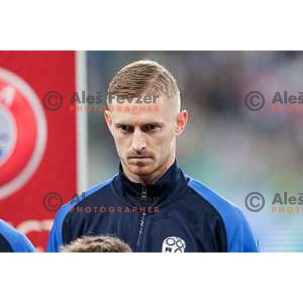 Zan Karnicnik in action during FIFA World Cup 2026 European Qualifiers match between Slovenia and Kosovo in SRC Stozice, Ljubljana, Slovenia on Noivember 15, 2025