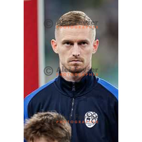 Zan Karnicnik in action during FIFA World Cup 2026 European Qualifiers match between Slovenia and Kosovo in SRC Stozice, Ljubljana, Slovenia on Noivember 15, 2025