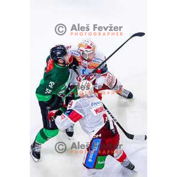Jan Mursak of KAC in action during IceHL 2025/2026 ice-hockey match between SZ Olimpija and KAC in Tivoli Hall, Ljubljana, Slovenia on November 16, 2025