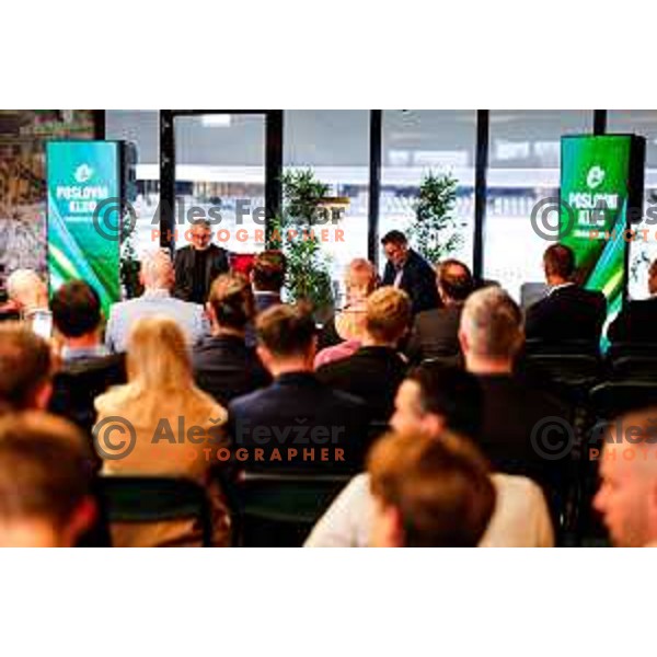Minister of Sport Matjaz Han during Businness Club Talk before AdmiralBet ABA League 2025/2026 basketball match between Cedevita Olimpija (SLO) and Crvena Zvezda (SRB) in SRC Stozice, Ljubljana, Slovenia on November 17, 2025.