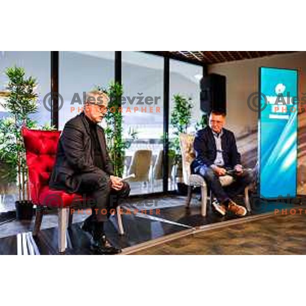 Minister of Sport Matjaz Han during Businness Club Talk before AdmiralBet ABA League 2025/2026 basketball match between Cedevita Olimpija (SLO) and Crvena Zvezda (SRB) in SRC Stozice, Ljubljana, Slovenia on November 17, 2025.
