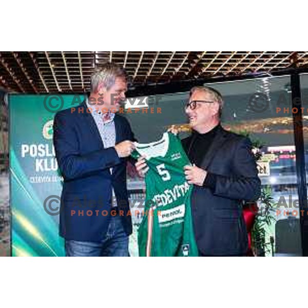 Minister of Sport Matjaz Han during Businness Club Talk before AdmiralBet ABA League 2025/2026 basketball match between Cedevita Olimpija (SLO) and Crvena Zvezda (SRB) in SRC Stozice, Ljubljana, Slovenia on November 17, 2025.