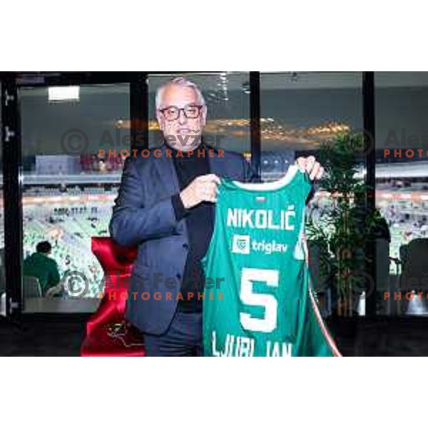 Minister of Sport Matjaz Han during Businness Club Talk before AdmiralBet ABA League 2025/2026 basketball match between Cedevita Olimpija (SLO) and Crvena Zvezda (SRB) in SRC Stozice, Ljubljana, Slovenia on November 17, 2025.