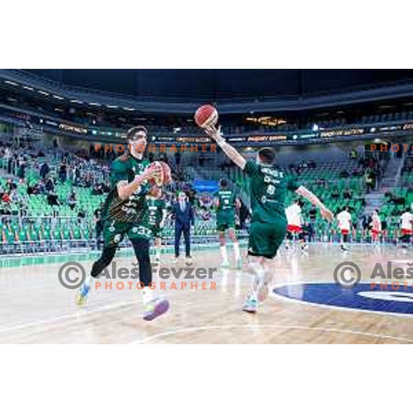 in action during AdmiralBet ABA League 2025/2026 basketball match between Cedevita Olimpija (SLO) and Crvena Zvezda (SRB) in SRC Stozice, Ljubljana, Slovenia on November 17, 2025.