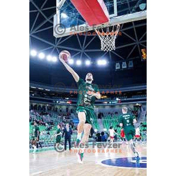 in action during AdmiralBet ABA League 2025/2026 basketball match between Cedevita Olimpija (SLO) and Crvena Zvezda (SRB) in SRC Stozice, Ljubljana, Slovenia on November 17, 2025.