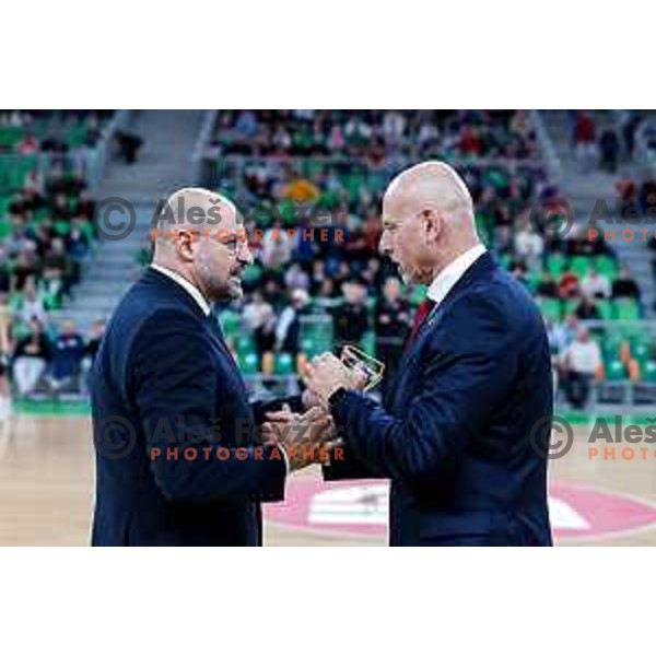 Sasa Obradovic, head coach of Crvena Zvezda during AdmiralBet ABA League 2025/2026 basketball match between Cedevita Olimpija (SLO) and Crvena Zvezda (SRB) in SRC Stozice, Ljubljana, Slovenia on November 17, 2025.