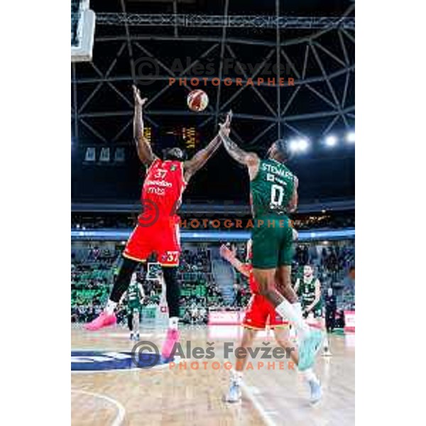 in action during AdmiralBet ABA League 2025/2026 basketball match between Cedevita Olimpija (SLO) and Crvena Zvezda (SRB) in SRC Stozice, Ljubljana, Slovenia on November 17, 2025.