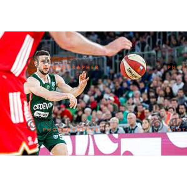 in action during AdmiralBet ABA League 2025/2026 basketball match between Cedevita Olimpija (SLO) and Crvena Zvezda (SRB) in SRC Stozice, Ljubljana, Slovenia on November 17, 2025.