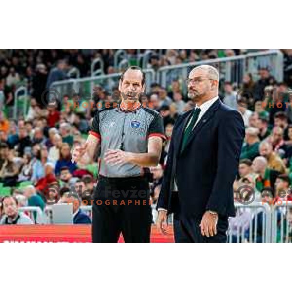 in action during AdmiralBet ABA League 2025/2026 basketball match between Cedevita Olimpija (SLO) and Crvena Zvezda (SRB) in SRC Stozice, Ljubljana, Slovenia on November 17, 2025.