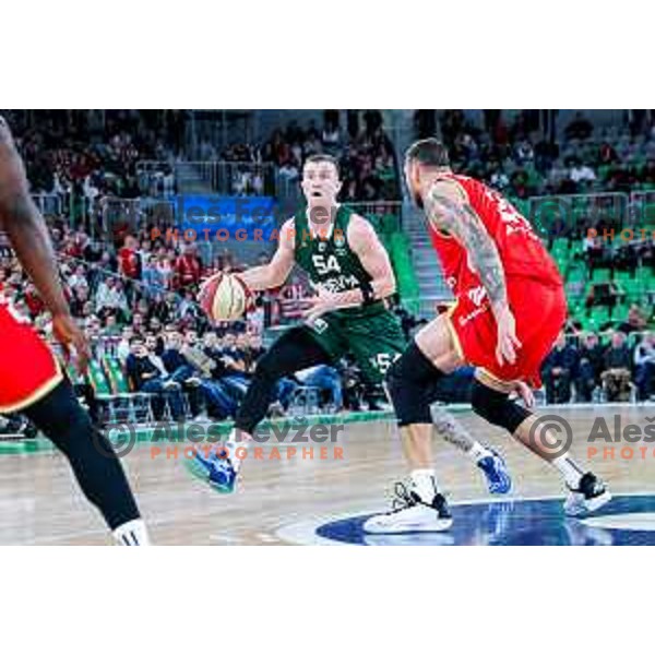 in action during AdmiralBet ABA League 2025/2026 basketball match between Cedevita Olimpija (SLO) and Crvena Zvezda (SRB) in SRC Stozice, Ljubljana, Slovenia on November 17, 2025.