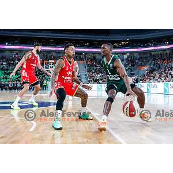 in action during AdmiralBet ABA League 2025/2026 basketball match between Cedevita Olimpija (SLO) and Crvena Zvezda (SRB) in SRC Stozice, Ljubljana, Slovenia on November 17, 2025.