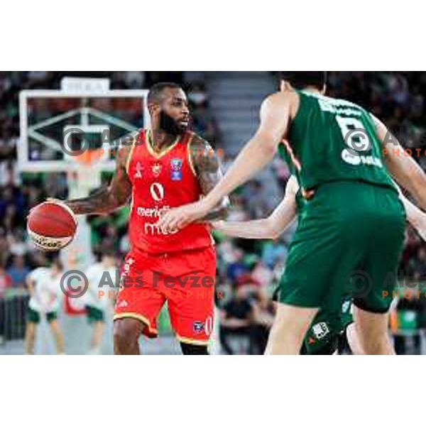 in action during AdmiralBet ABA League 2025/2026 basketball match between Cedevita Olimpija (SLO) and Crvena Zvezda (SRB) in SRC Stozice, Ljubljana, Slovenia on November 17, 2025.
