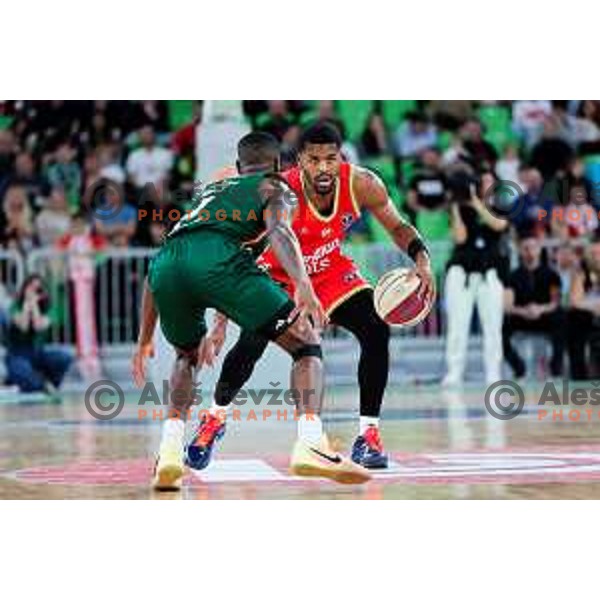 in action during AdmiralBet ABA League 2025/2026 basketball match between Cedevita Olimpija (SLO) and Crvena Zvezda (SRB) in SRC Stozice, Ljubljana, Slovenia on November 17, 2025.
