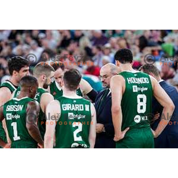 in action during AdmiralBet ABA League 2025/2026 basketball match between Cedevita Olimpija (SLO) and Crvena Zvezda (SRB) in SRC Stozice, Ljubljana, Slovenia on November 17, 2025.