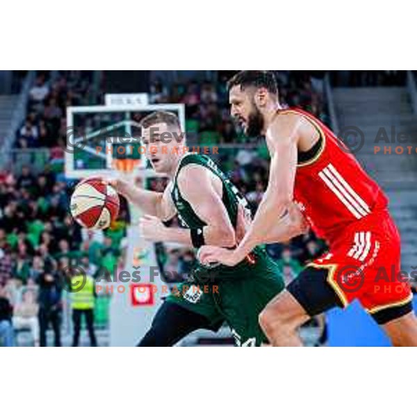 in action during AdmiralBet ABA League 2025/2026 basketball match between Cedevita Olimpija (SLO) and Crvena Zvezda (SRB) in SRC Stozice, Ljubljana, Slovenia on November 17, 2025.