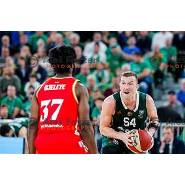 in action during AdmiralBet ABA League 2025/2026 basketball match between Cedevita Olimpija (SLO) and Crvena Zvezda (SRB) in SRC Stozice, Ljubljana, Slovenia on November 17, 2025.