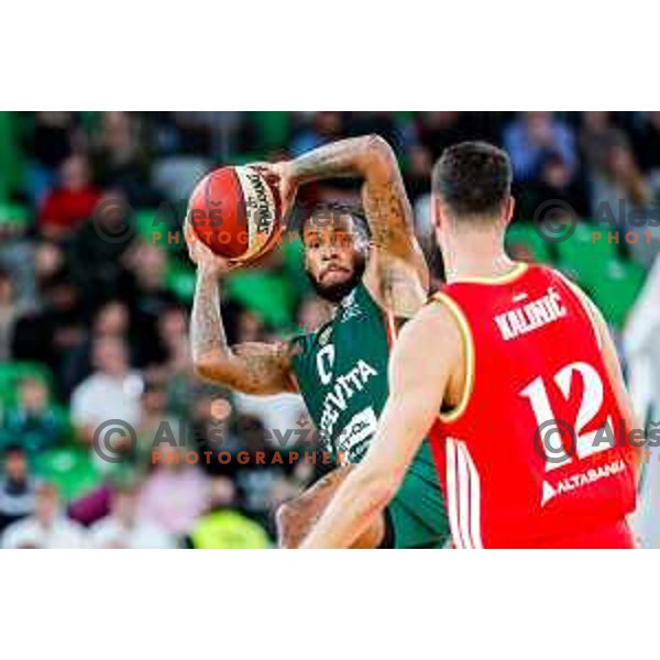 in action during AdmiralBet ABA League 2025/2026 basketball match between Cedevita Olimpija (SLO) and Crvena Zvezda (SRB) in SRC Stozice, Ljubljana, Slovenia on November 17, 2025.