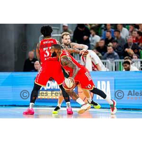 in action during AdmiralBet ABA League 2025/2026 basketball match between Cedevita Olimpija (SLO) and Crvena Zvezda (SRB) in SRC Stozice, Ljubljana, Slovenia on November 17, 2025.