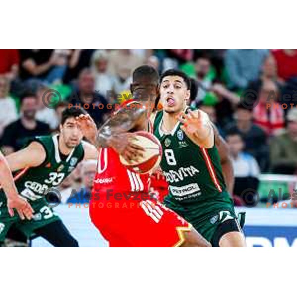 in action during AdmiralBet ABA League 2025/2026 basketball match between Cedevita Olimpija (SLO) and Crvena Zvezda (SRB) in SRC Stozice, Ljubljana, Slovenia on November 17, 2025.
