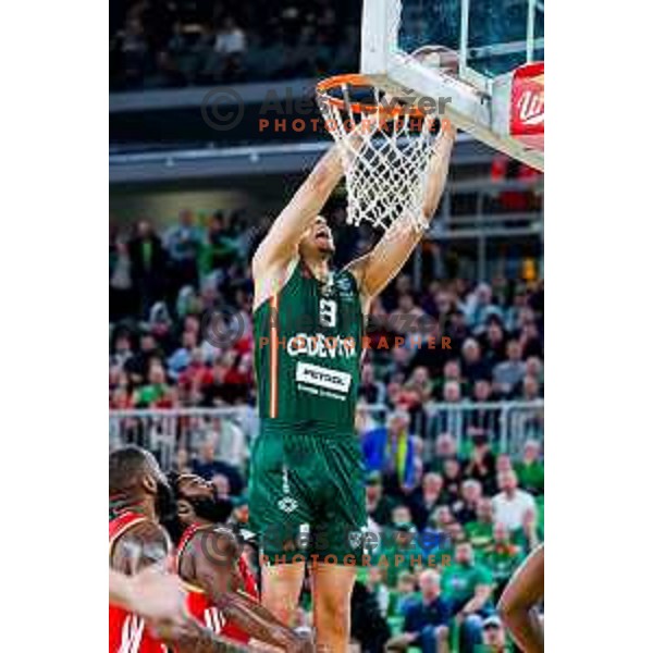 in action during AdmiralBet ABA League 2025/2026 basketball match between Cedevita Olimpija (SLO) and Crvena Zvezda (SRB) in SRC Stozice, Ljubljana, Slovenia on November 17, 2025.