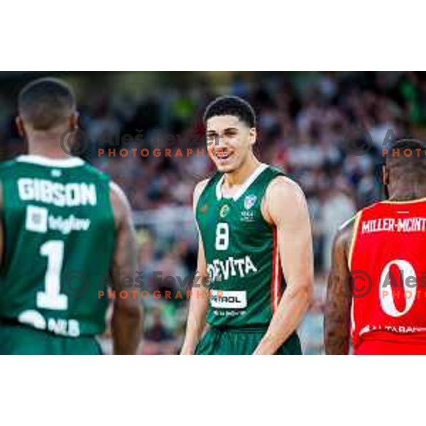 in action during AdmiralBet ABA League 2025/2026 basketball match between Cedevita Olimpija (SLO) and Crvena Zvezda (SRB) in SRC Stozice, Ljubljana, Slovenia on November 17, 2025.