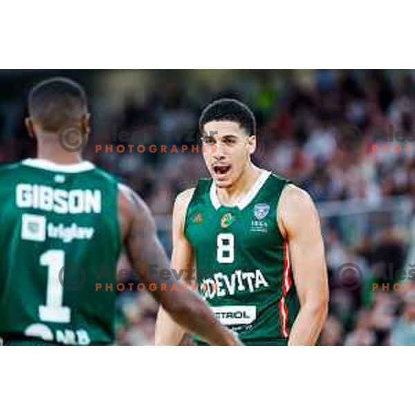 in action during AdmiralBet ABA League 2025/2026 basketball match between Cedevita Olimpija (SLO) and Crvena Zvezda (SRB) in SRC Stozice, Ljubljana, Slovenia on November 17, 2025.