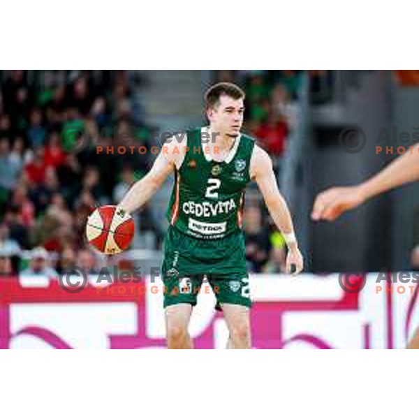 in action during AdmiralBet ABA League 2025/2026 basketball match between Cedevita Olimpija (SLO) and Crvena Zvezda (SRB) in SRC Stozice, Ljubljana, Slovenia on November 17, 2025.