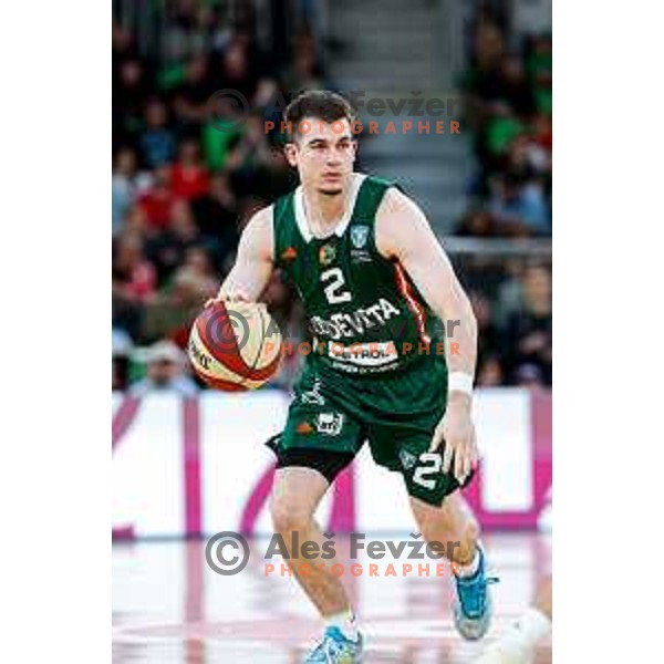 in action during AdmiralBet ABA League 2025/2026 basketball match between Cedevita Olimpija (SLO) and Crvena Zvezda (SRB) in SRC Stozice, Ljubljana, Slovenia on November 17, 2025.