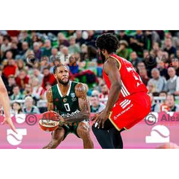 in action during AdmiralBet ABA League 2025/2026 basketball match between Cedevita Olimpija (SLO) and Crvena Zvezda (SRB) in SRC Stozice, Ljubljana, Slovenia on November 17, 2025.