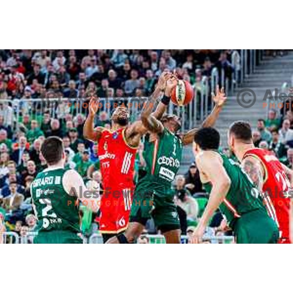in action during AdmiralBet ABA League 2025/2026 basketball match between Cedevita Olimpija (SLO) and Crvena Zvezda (SRB) in SRC Stozice, Ljubljana, Slovenia on November 17, 2025.