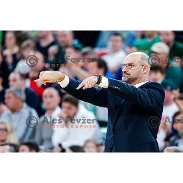 in action during AdmiralBet ABA League 2025/2026 basketball match between Cedevita Olimpija (SLO) and Crvena Zvezda (SRB) in SRC Stozice, Ljubljana, Slovenia on November 17, 2025.