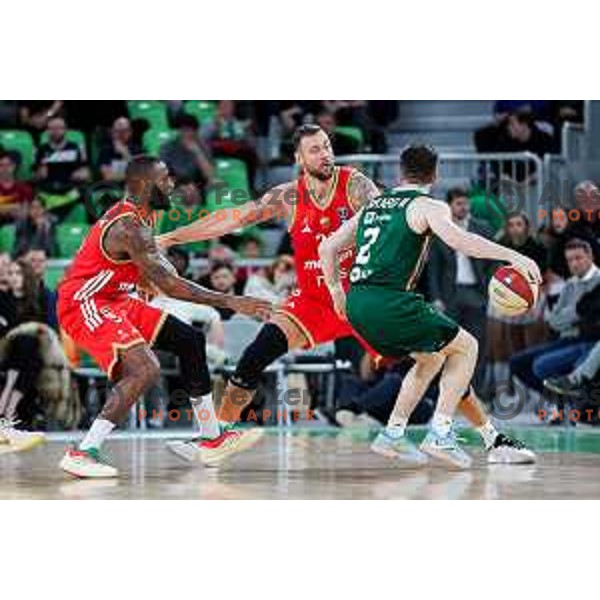 in action during AdmiralBet ABA League 2025/2026 basketball match between Cedevita Olimpija (SLO) and Crvena Zvezda (SRB) in SRC Stozice, Ljubljana, Slovenia on November 17, 2025. Photo: Filip Barbalic