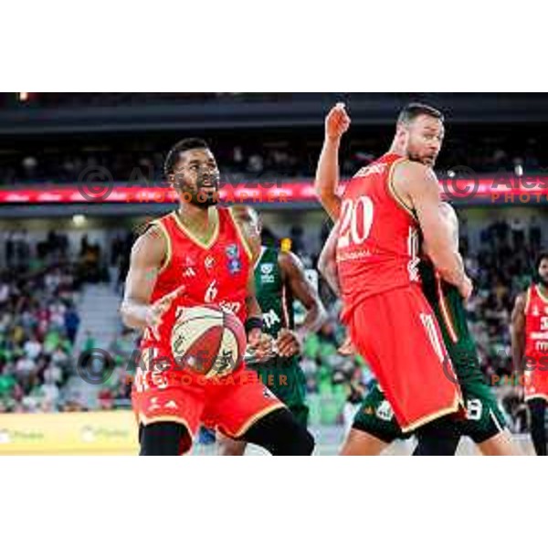 in action during AdmiralBet ABA League 2025/2026 basketball match between Cedevita Olimpija (SLO) and Crvena Zvezda (SRB) in SRC Stozice, Ljubljana, Slovenia on November 17, 2025. Photo: Filip Barbalic