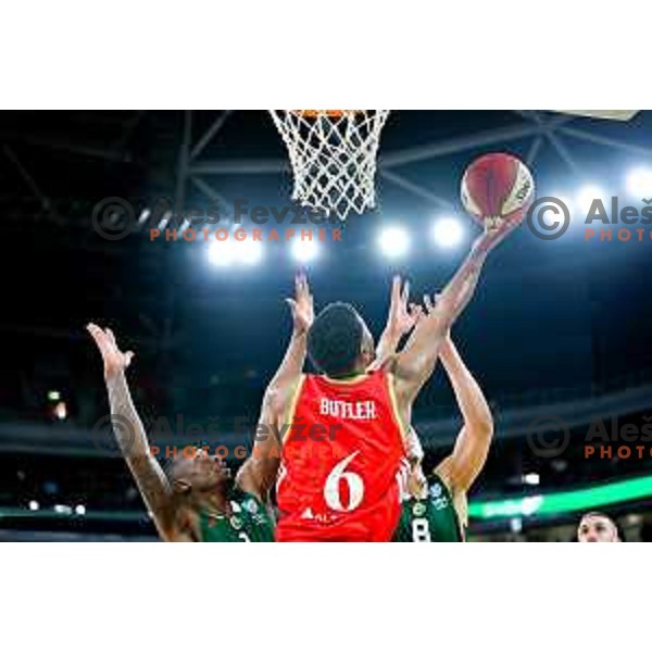in action during AdmiralBet ABA League 2025/2026 basketball match between Cedevita Olimpija (SLO) and Crvena Zvezda (SRB) in SRC Stozice, Ljubljana, Slovenia on November 17, 2025. Photo: Filip Barbalic