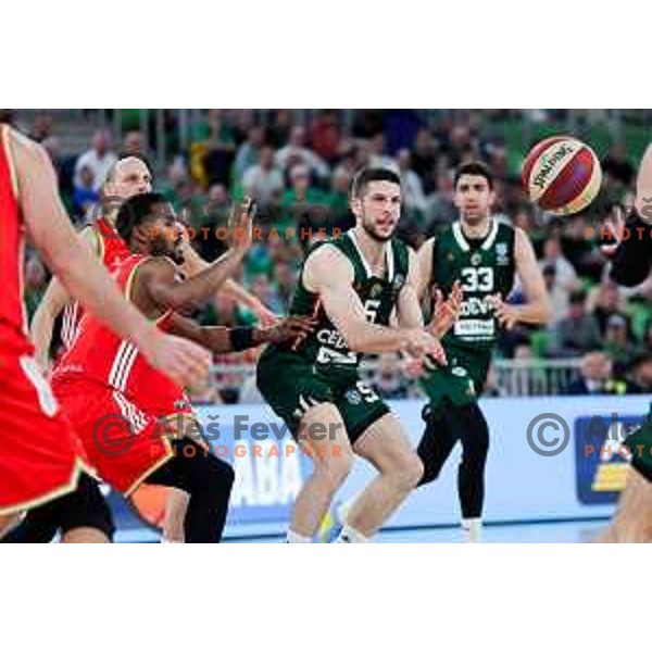 in action during AdmiralBet ABA League 2025/2026 basketball match between Cedevita Olimpija (SLO) and Crvena Zvezda (SRB) in SRC Stozice, Ljubljana, Slovenia on November 17, 2025. Photo: Filip Barbalic