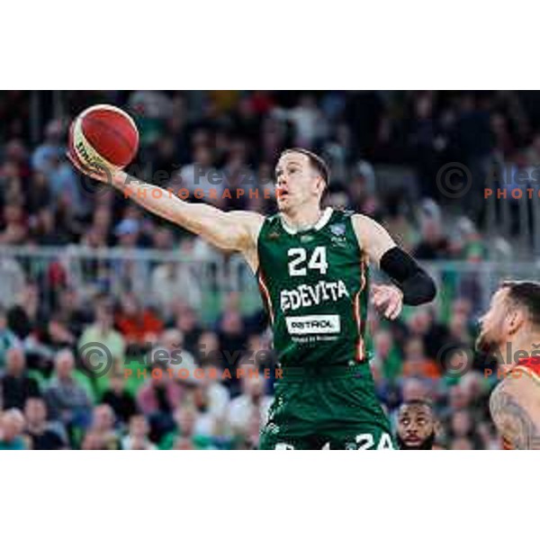 in action during AdmiralBet ABA League 2025/2026 basketball match between Cedevita Olimpija (SLO) and Crvena Zvezda (SRB) in SRC Stozice, Ljubljana, Slovenia on November 17, 2025. Photo: Filip Barbalic