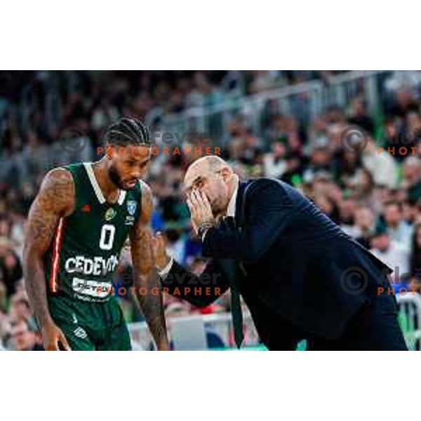 in action during AdmiralBet ABA League 2025/2026 basketball match between Cedevita Olimpija (SLO) and Crvena Zvezda (SRB) in SRC Stozice, Ljubljana, Slovenia on November 17, 2025.