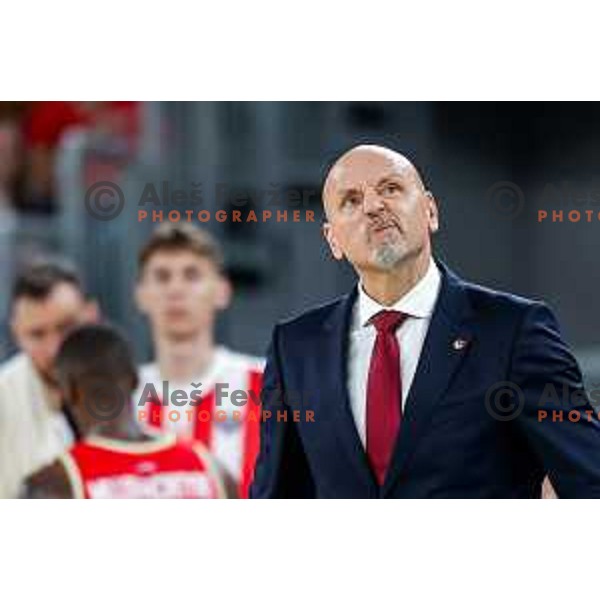 Sasa Obradovic, head coach of Crvena Zvezda during AdmiralBet ABA League 2025/2026 basketball match between Cedevita Olimpija (SLO) and Crvena Zvezda (SRB) in SRC Stozice, Ljubljana, Slovenia on November 17, 2025.