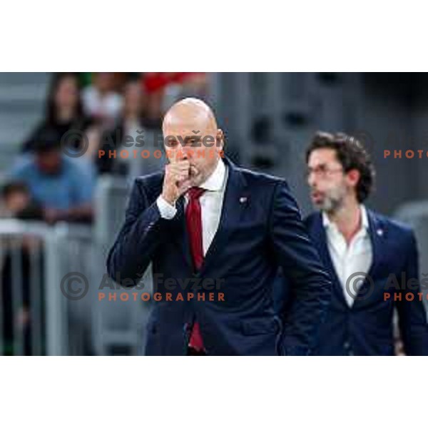 Sasa Obradovic, head coach of Crvena Zvezda during AdmiralBet ABA League 2025/2026 basketball match between Cedevita Olimpija (SLO) and Crvena Zvezda (SRB) in SRC Stozice, Ljubljana, Slovenia on November 17, 2025.